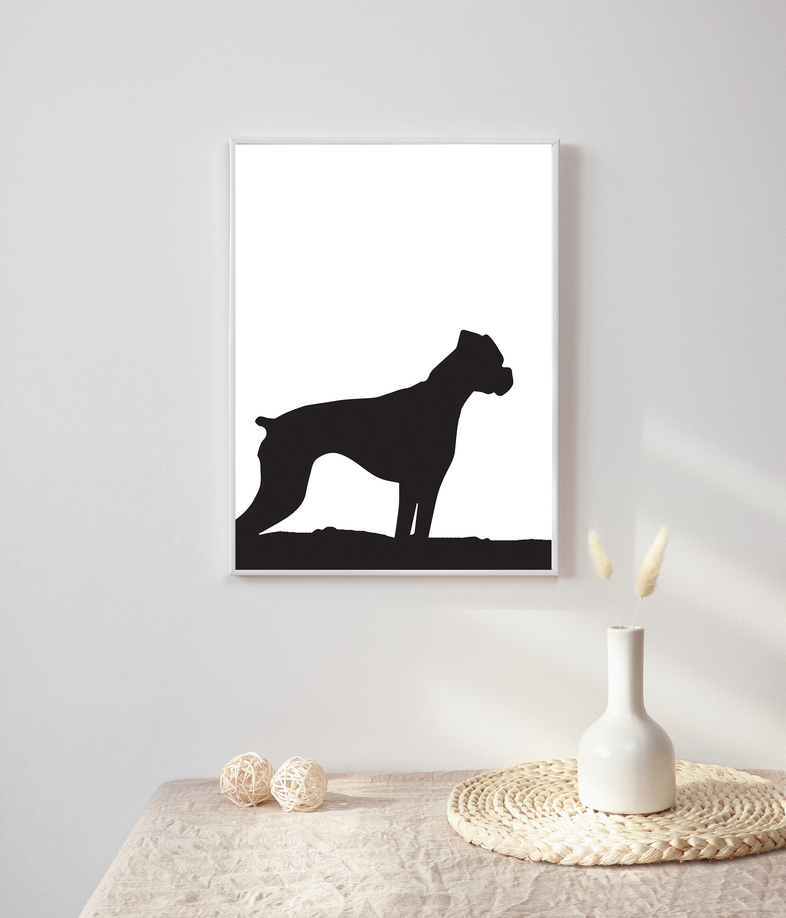 Dog Black and WhitePrintable Wall Art Modern Decor | Etsy