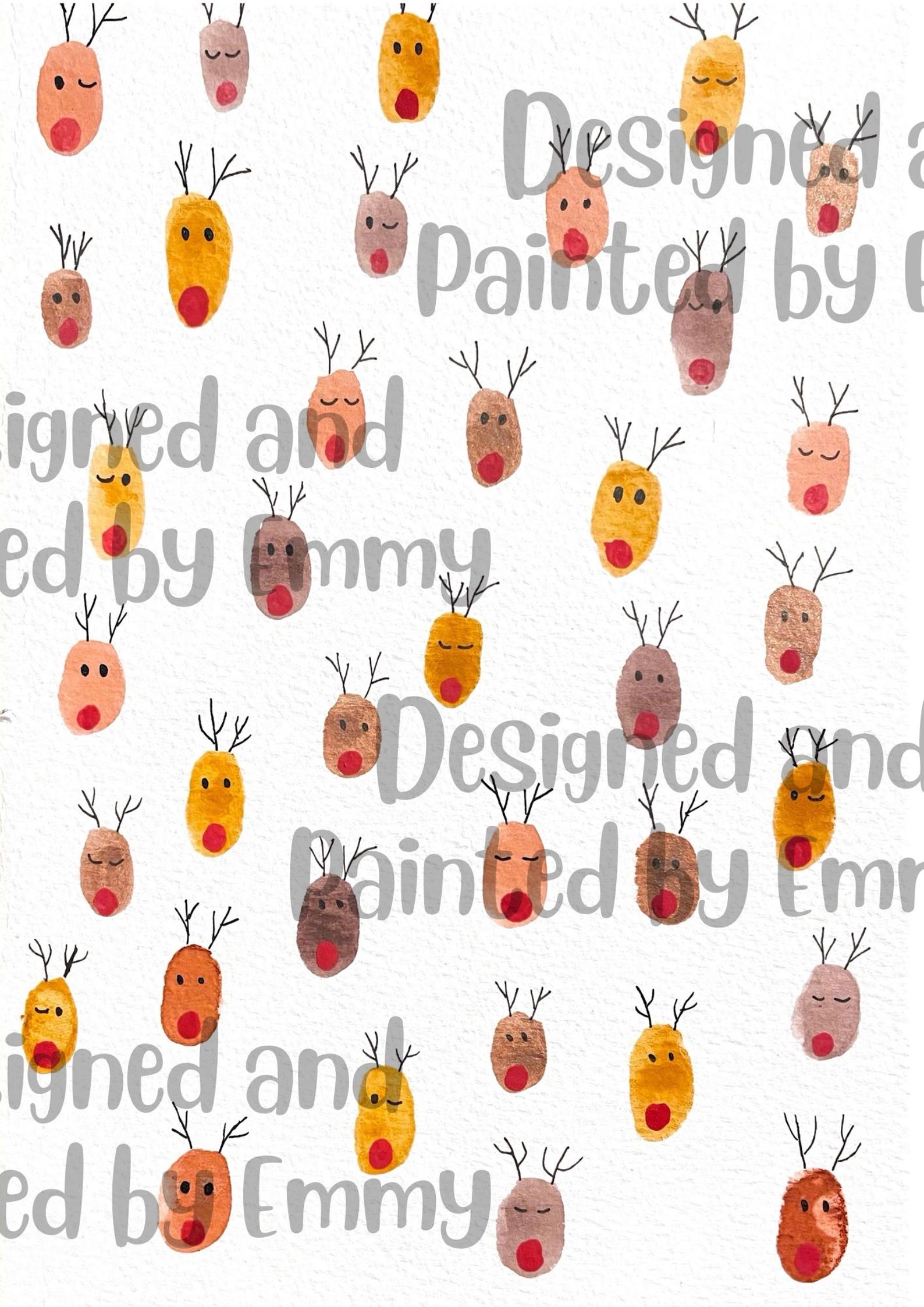 Watercolour Rudolph Print *digital Download* - Etsy