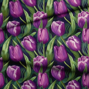 tulipani Tela impermeabile / Tessuto Codura / Tessuto in tela impermeabile / 200g / Tessuto per giacche / Tessuto tagliato su misura / Fiori / Tessuto da giardino