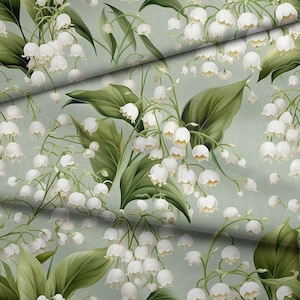 gigli della valle Tela impermeabile / Tessuto Codura / Tessuto di tela impermeabile / 200g / tessuto per giacche / tessuto tagliato su misura / fiori / giardino