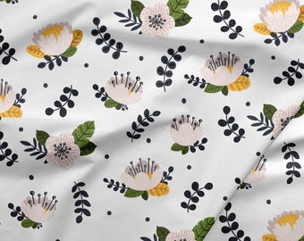 Aquarell Blumen Softshell Stoff: 300gsm Wasserdichte Jacke Material