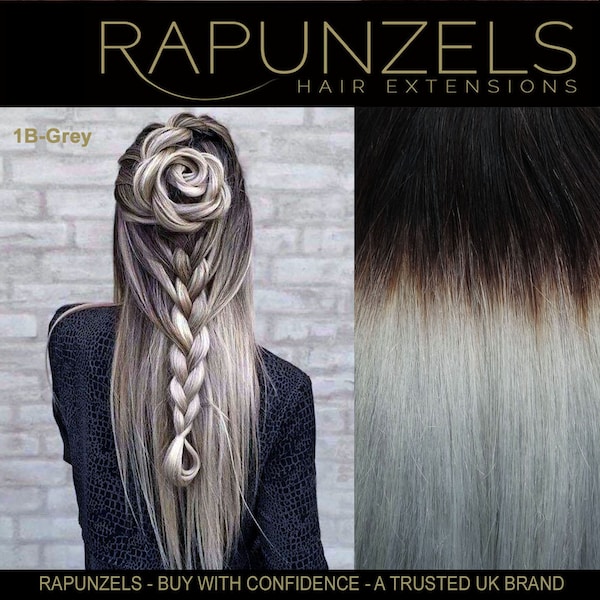 Grey Hair Extensions Etsy