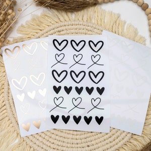 Sticker heart heart wedding marriage sticker wedding especially black white gold sticker 22 stickers image 3