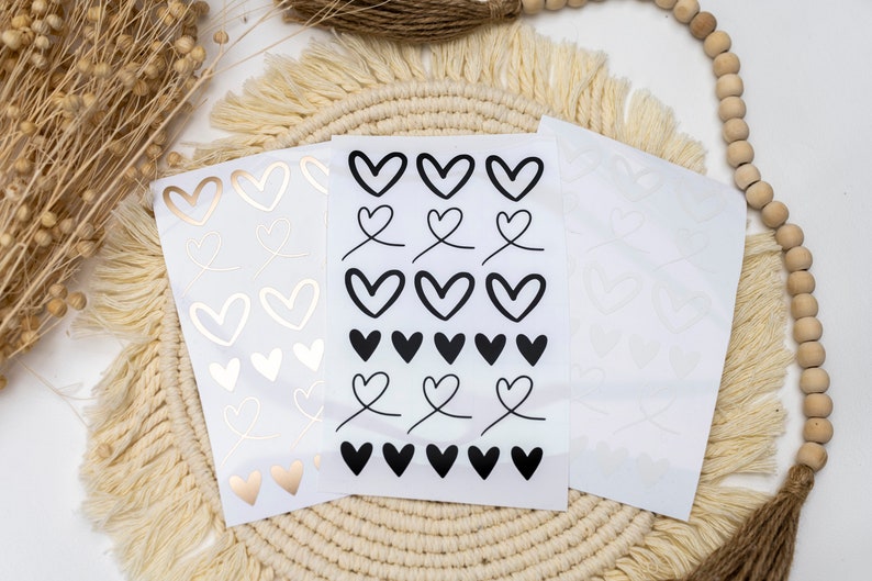 Sticker heart heart wedding marriage sticker wedding especially black white gold sticker 22 stickers image 3