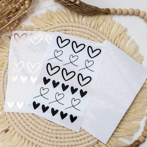 Sticker Herz Herzchen Hochzeit Heirat Aufkleber Wedding besonders schwarz weiß gold Sticker 22 Sticker Bild 4