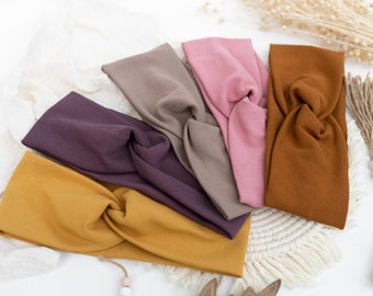 Bandeau headband rib jersey women various colors