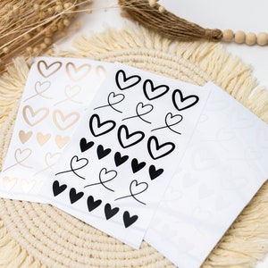 Sticker heart heart wedding marriage sticker wedding especially black white gold sticker 22 stickers image 1