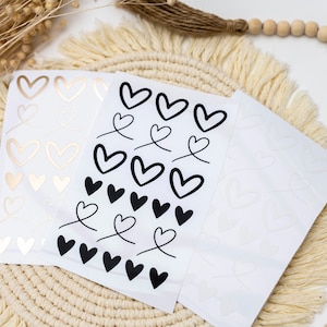 Sticker heart heart wedding marriage sticker wedding especially black white gold sticker 22 stickers image 5