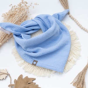 Musselin Tuch Dreieckstuch sky blue Kinder Mädchen Jungen Dreieckstuch Baby