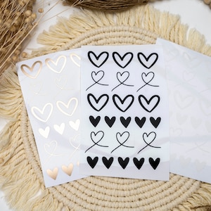 Sticker heart heart wedding marriage sticker wedding especially black white gold sticker 22 stickers image 2