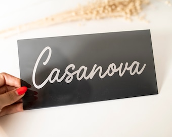 Box sign horse personalized horse name plexiglass anthracite