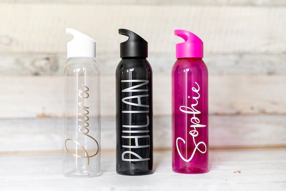 Personalisierte Trinkflasche Sportflasche Tritan Schule Sport Uni Arbeit Name Geschenk 650 ml Flasche
