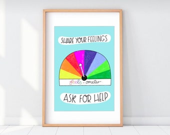 Share Your Feelings A4 Art Print Positivity Poster