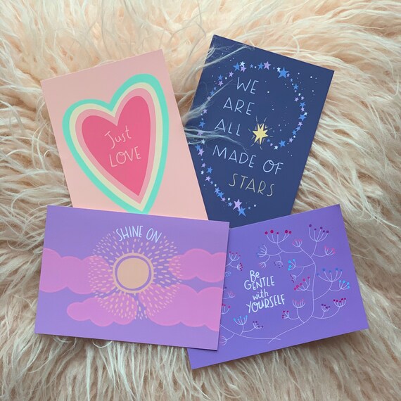 Self-affirming Postcards and Mini Art Prints