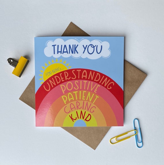 Rainbow Thank You Card