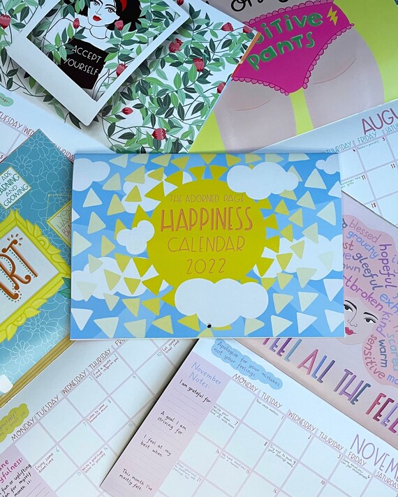 Happiness Calendar 2022 A4 Wall Calendar The perfect self-care gift!