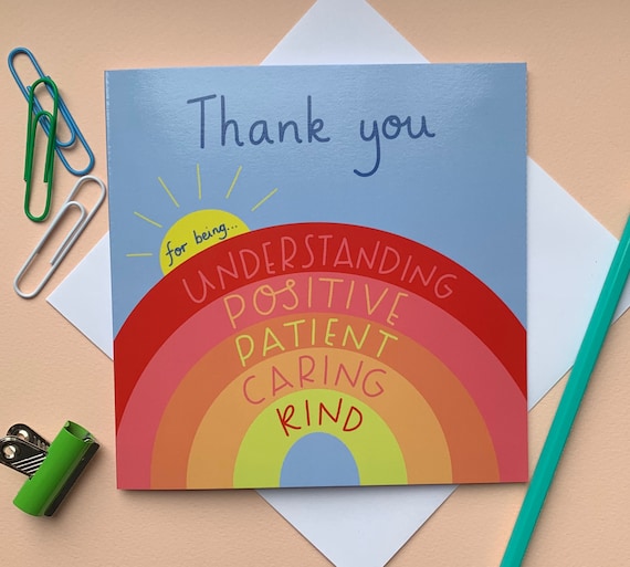 Rainbow Thank You Card