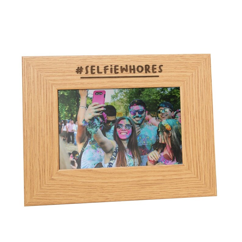 Engraved #SelfieWh*res Photo Frame for Her Funny Birthday Gifts for Best Friends