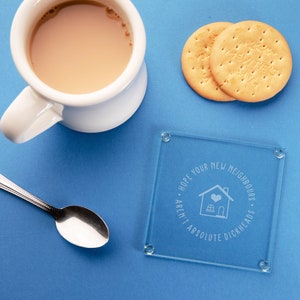 Lustige Abschiedskarte – „I Hope Your New Neighbours Aren't Knobs“, A6, 280 G/m², Mit Umschlag