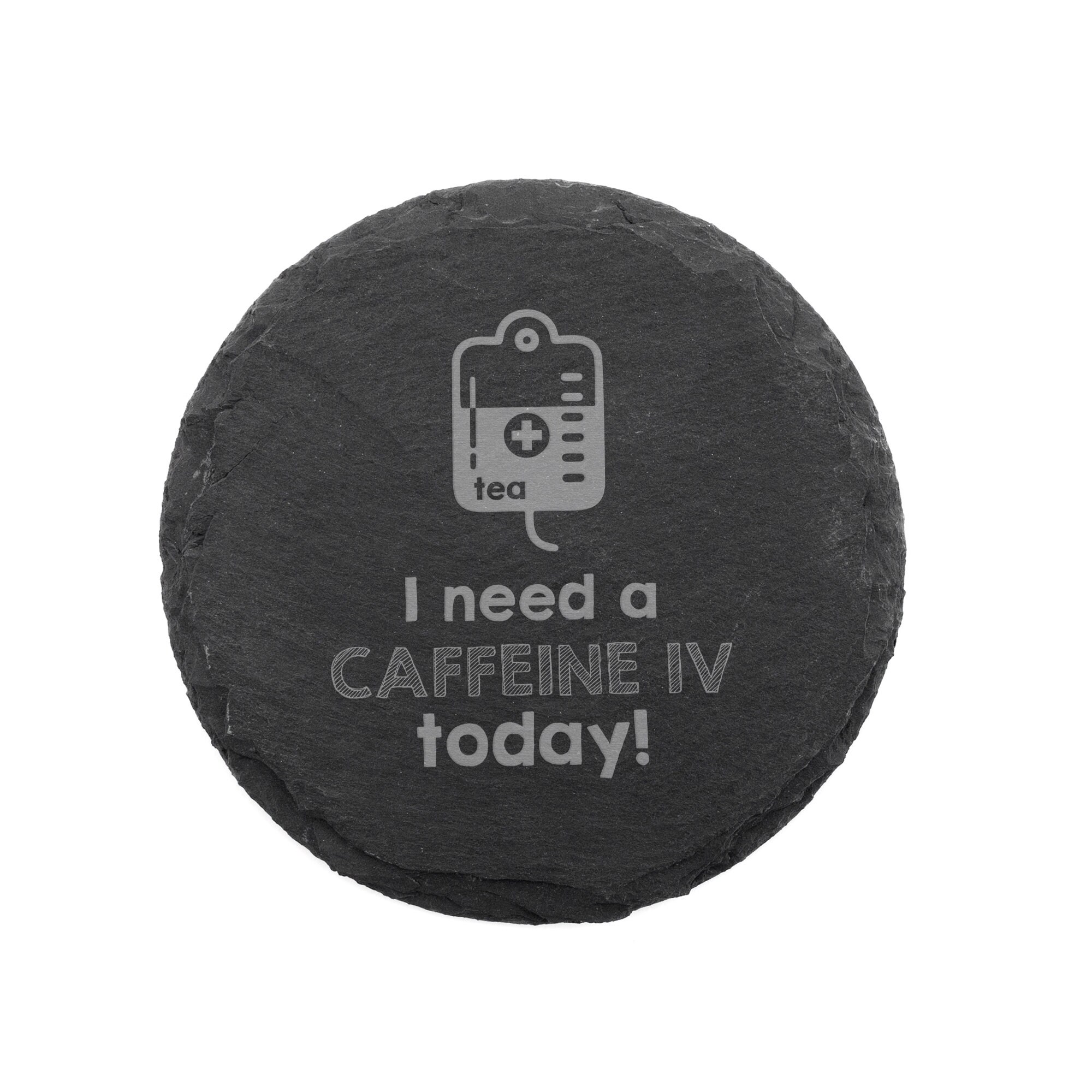 Stop Talking About Football And Drink Your Coffee Engraved Slate Coaster 