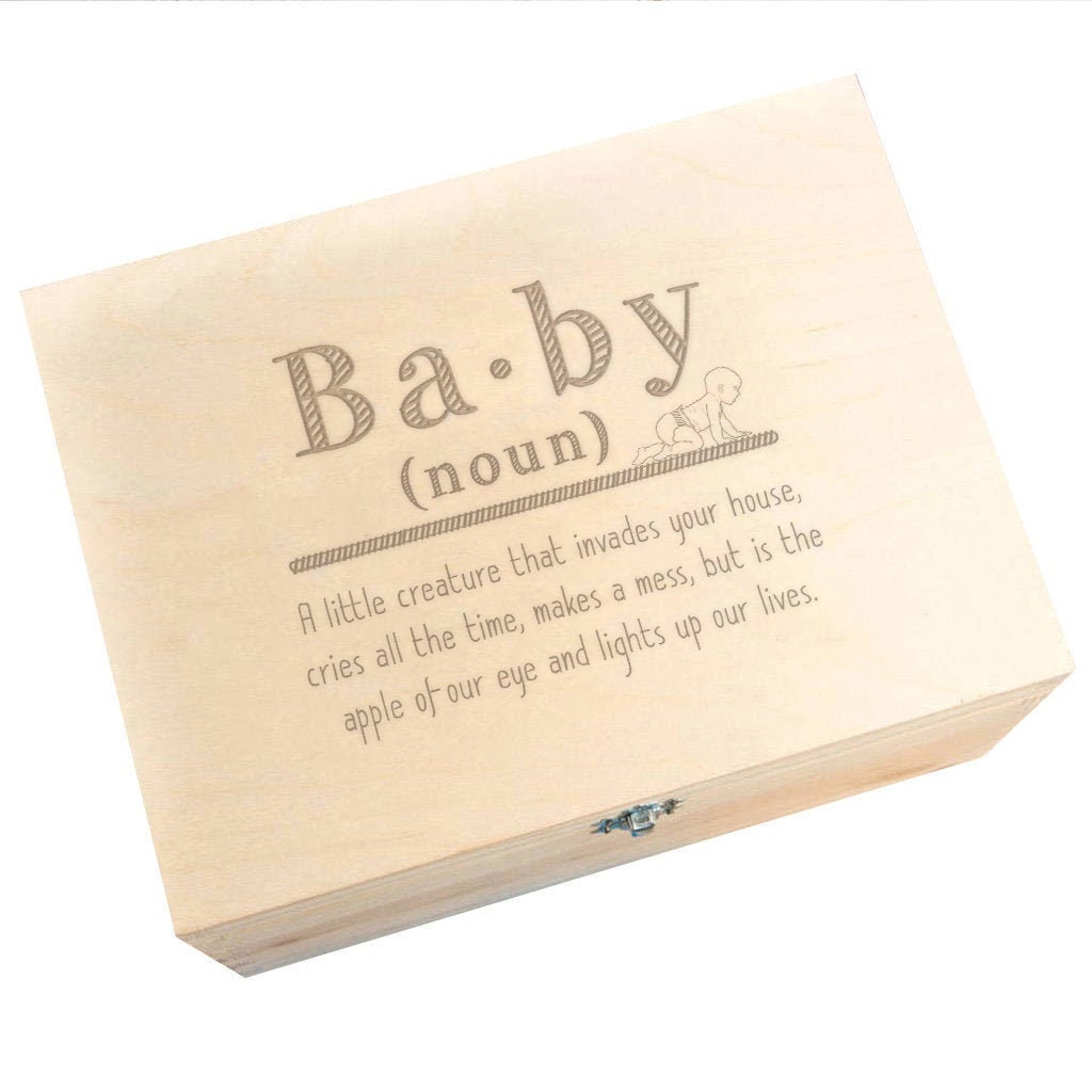 Engraved Baby Definition Baby Keepsake Memory Box Baby Etsy