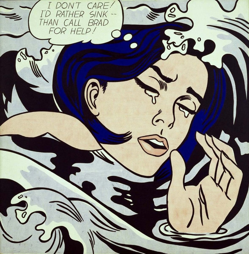 Roy Lichtenstein Drowning Girl Description