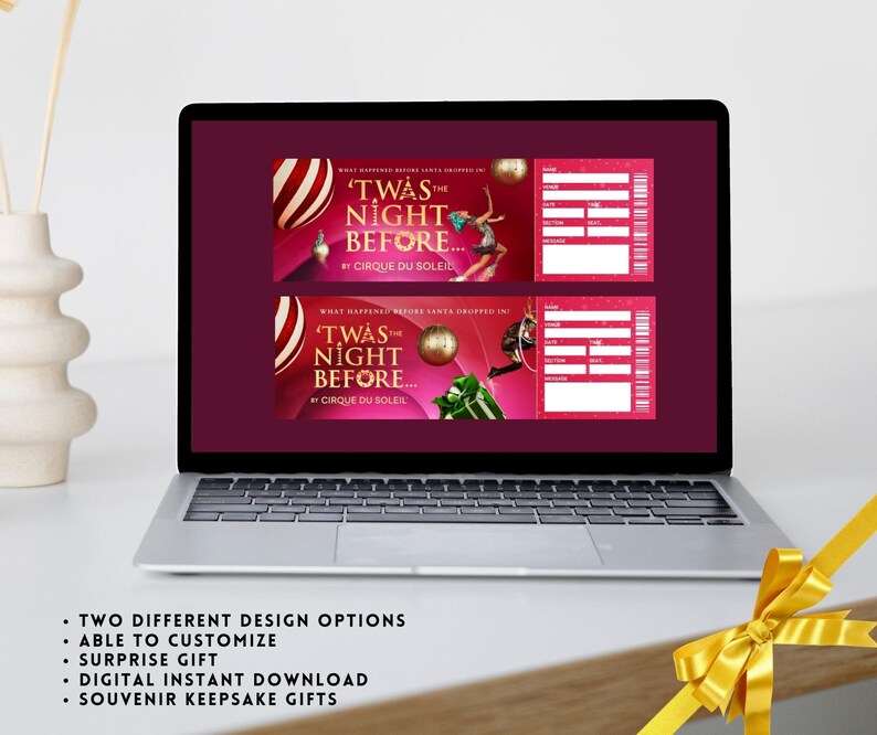 Cirque Du Soleil Printable Ticket, Christmas Broadway Surprise