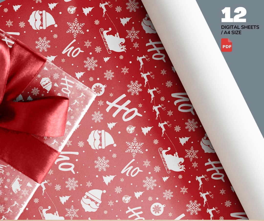 Printable Wrapping Paper Tools.pdf Printable CHRISTMAS WRAPPING PAPER Pack, Instant Download Pdf - Etsy