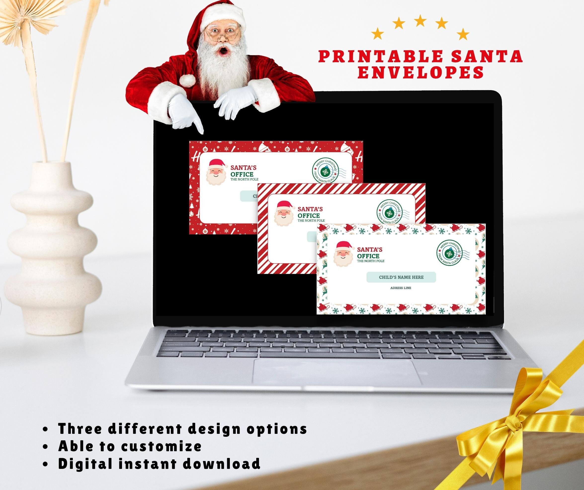 Letter From Santa Envelope Template INSTANT DOWNLOAD With Etsy
