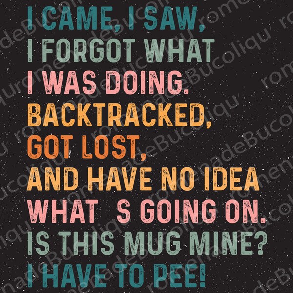 I Came I Saw I Forgot What I Was Doing png, Old People Saying quote png, Mother's Day Png, Digital Download