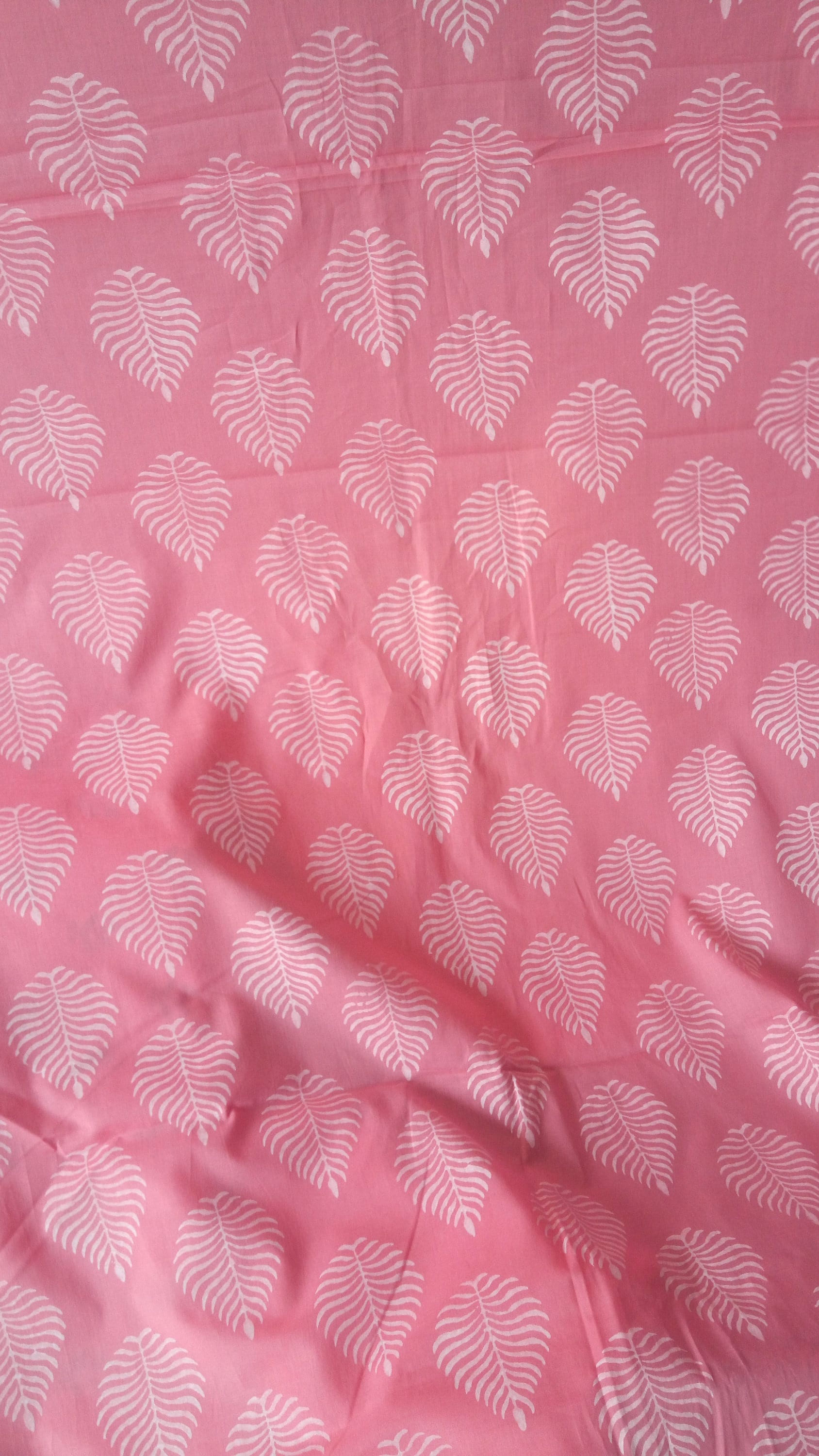 Block Printed Fabric, Pink Block Print Fabric, Handprinted Fabric, Block Print Fabric, Handmade