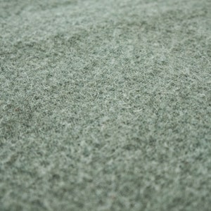 May include: Close-up of a soft, green, fuzzy fabric texture.
