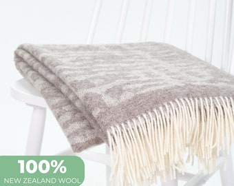 グレーラムズウールブランケット：エルクフォレストデザイン、子供