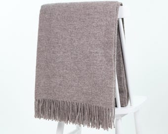 Light brown taupe wool sofa throws and blankets | Cozy Scandinavian home-decor, Housewarming gift