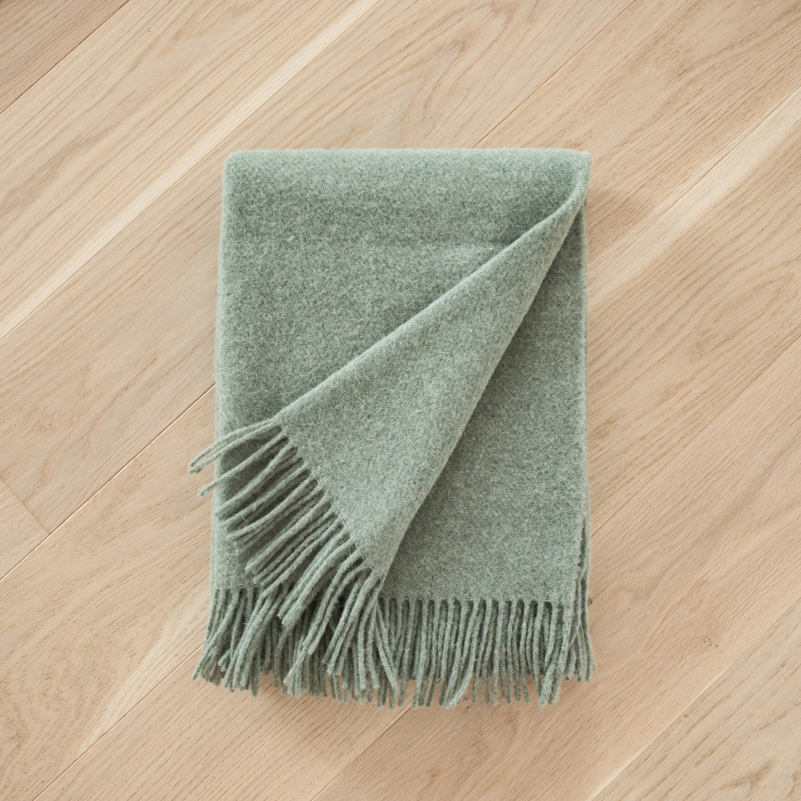 Natural Wool Sage Green Solid Color Warm and Cozy Sofa Throw Etsy