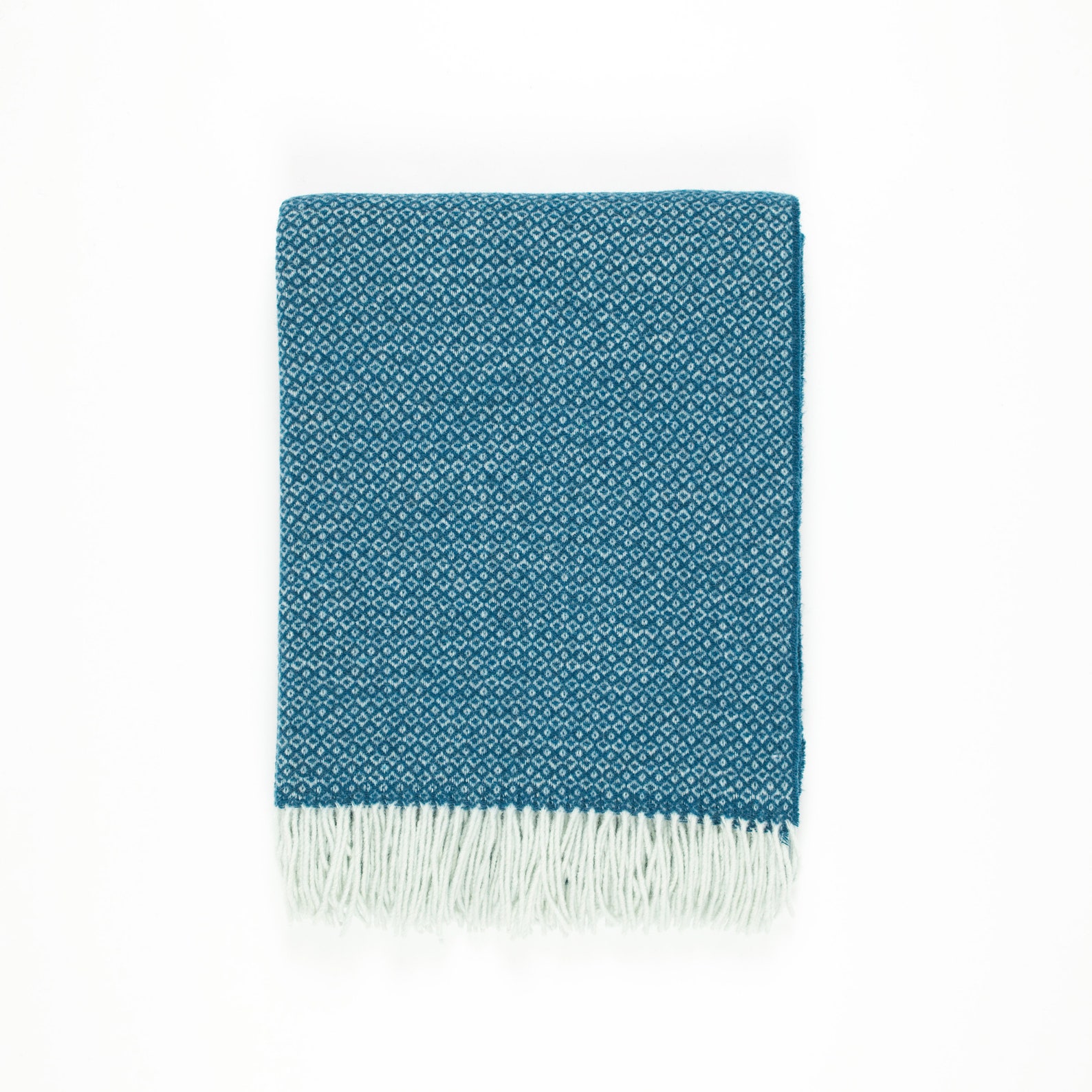 SALE Merino wool turquoise teal blue large sofa throw Etsy