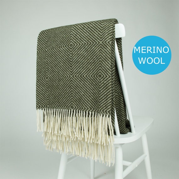 Large dark green throw hotsell
