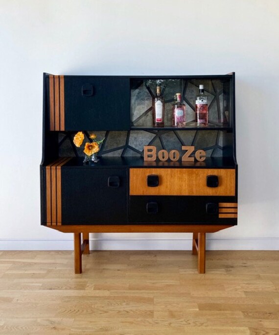SOLD. Retro Upcycled Record Player Cabinet filing Cabinet With