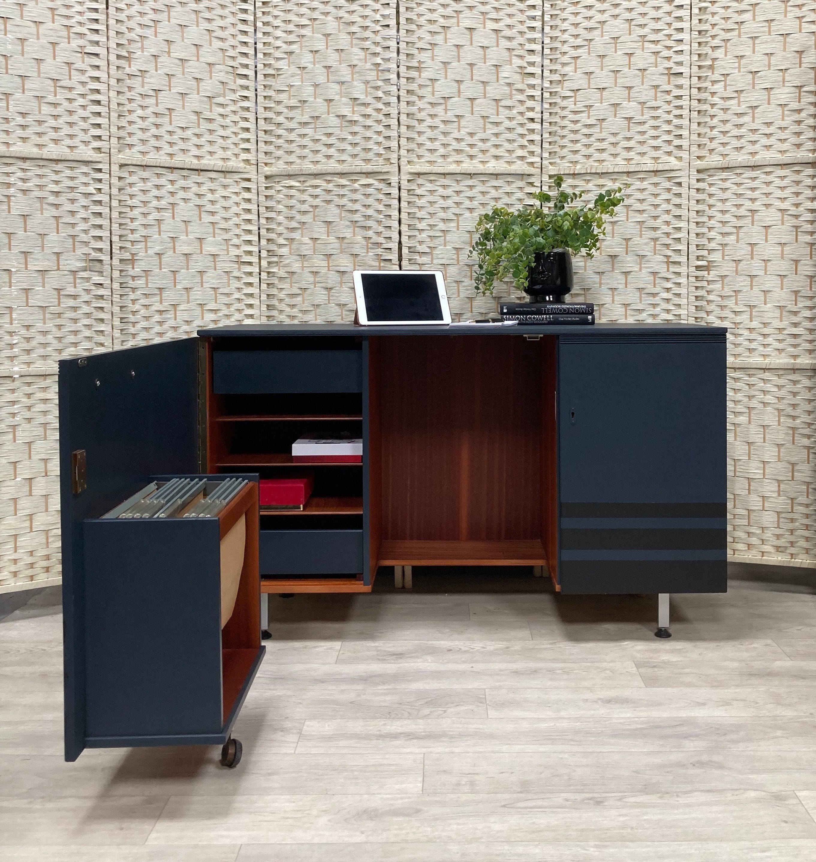 SOLD. Hidden Office/metamorphic Desk/sideboard by Newcraft
