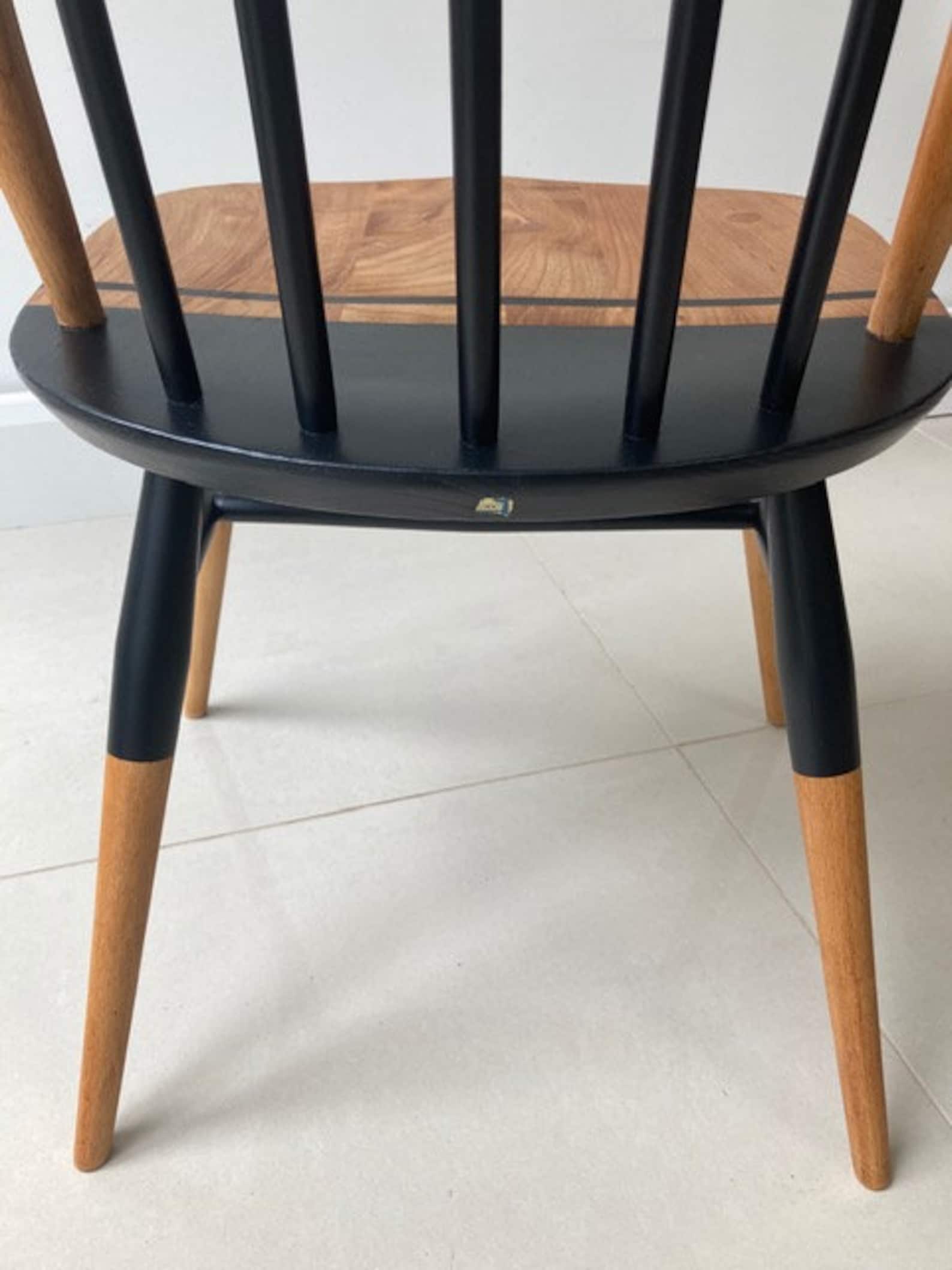 Pair of Vintage Ercol Quaker Chairs hand painted in black Etsy