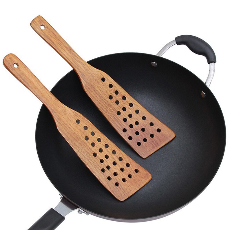 2 pcs Wooden Spatula Wood Shovel For Nonstick Pan Rice Etsy