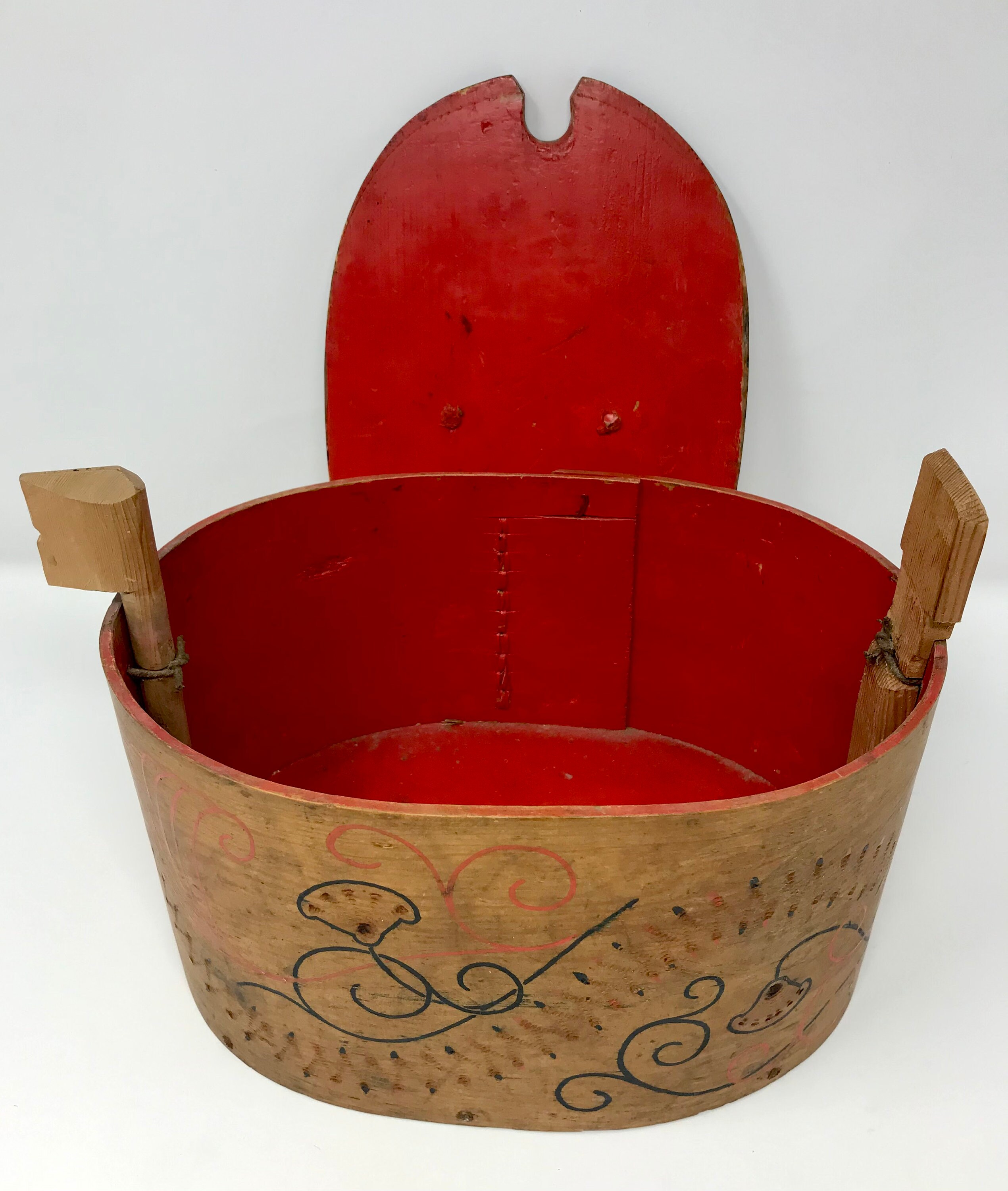 Antique Scandinavian bentwood tine box svepask large Etsy