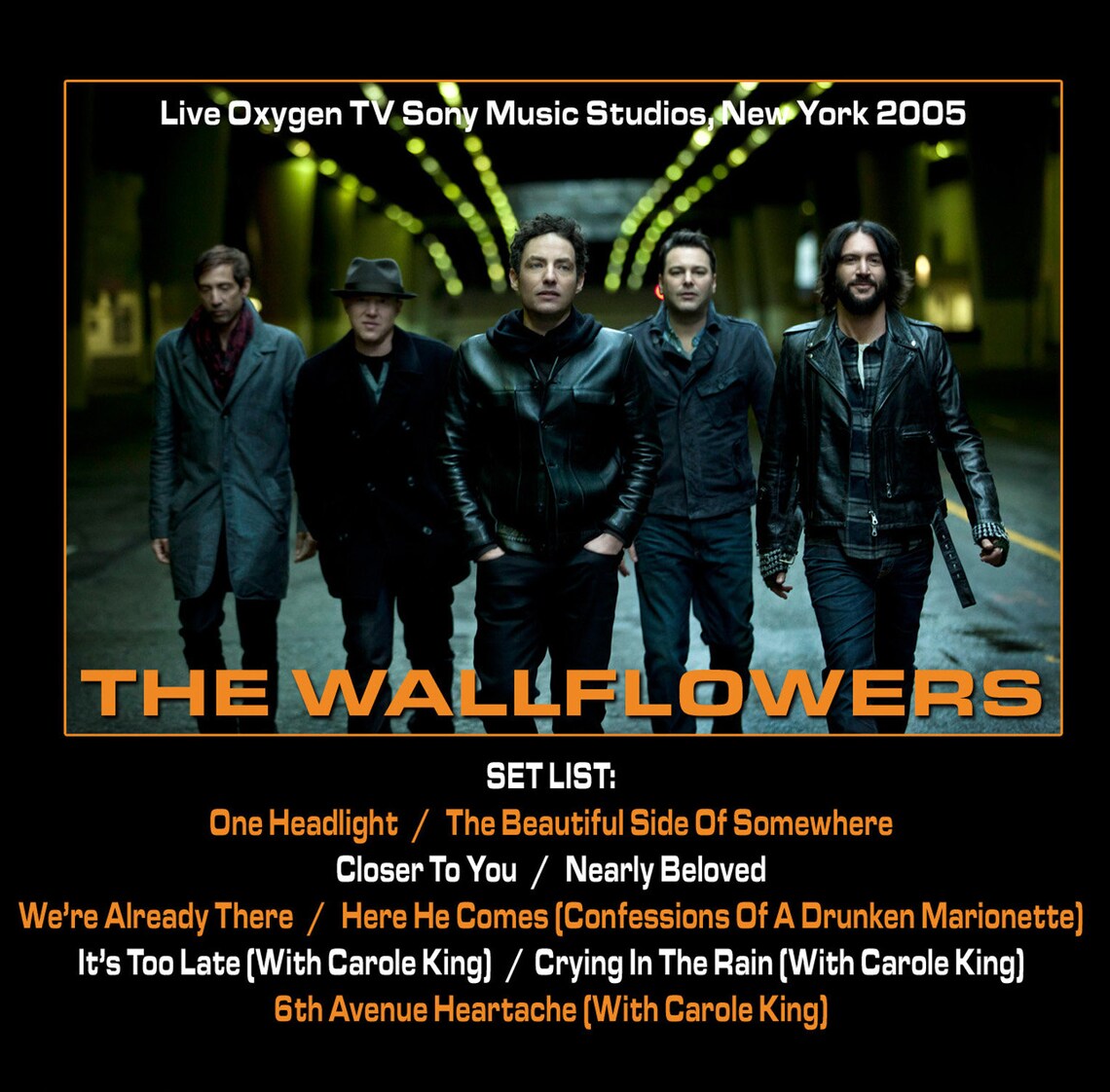 THE WALLFLOWERS Live Oxygen TV Sony Music Studios New York Etsy