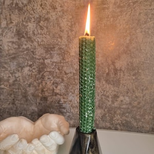 Ritual Candle for Money | Handmade Natural Wax with Herbs and Spiritual Intentions