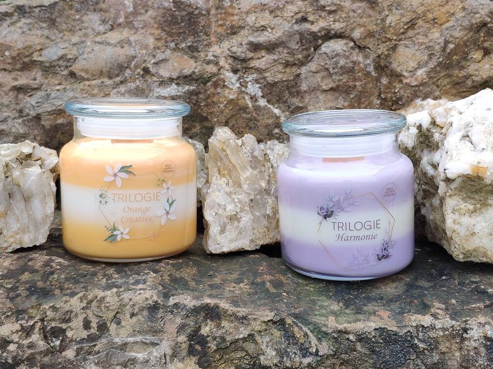 Bougie Trilogie Naturelle Cire de Soja avec Un Bijou A L'intérieur Bougie Cadeau Bijoux Saint Valent