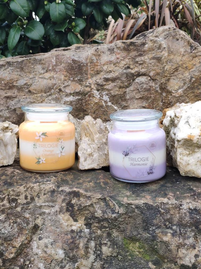 Natural Trilogy candle has soy wax with a jewel inside gift candle