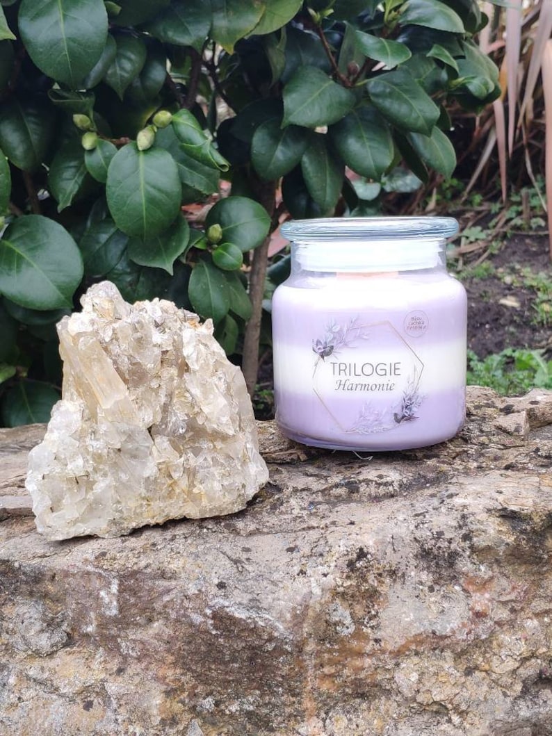 Natural Trilogy candle has soy wax with a jewel inside gift candle