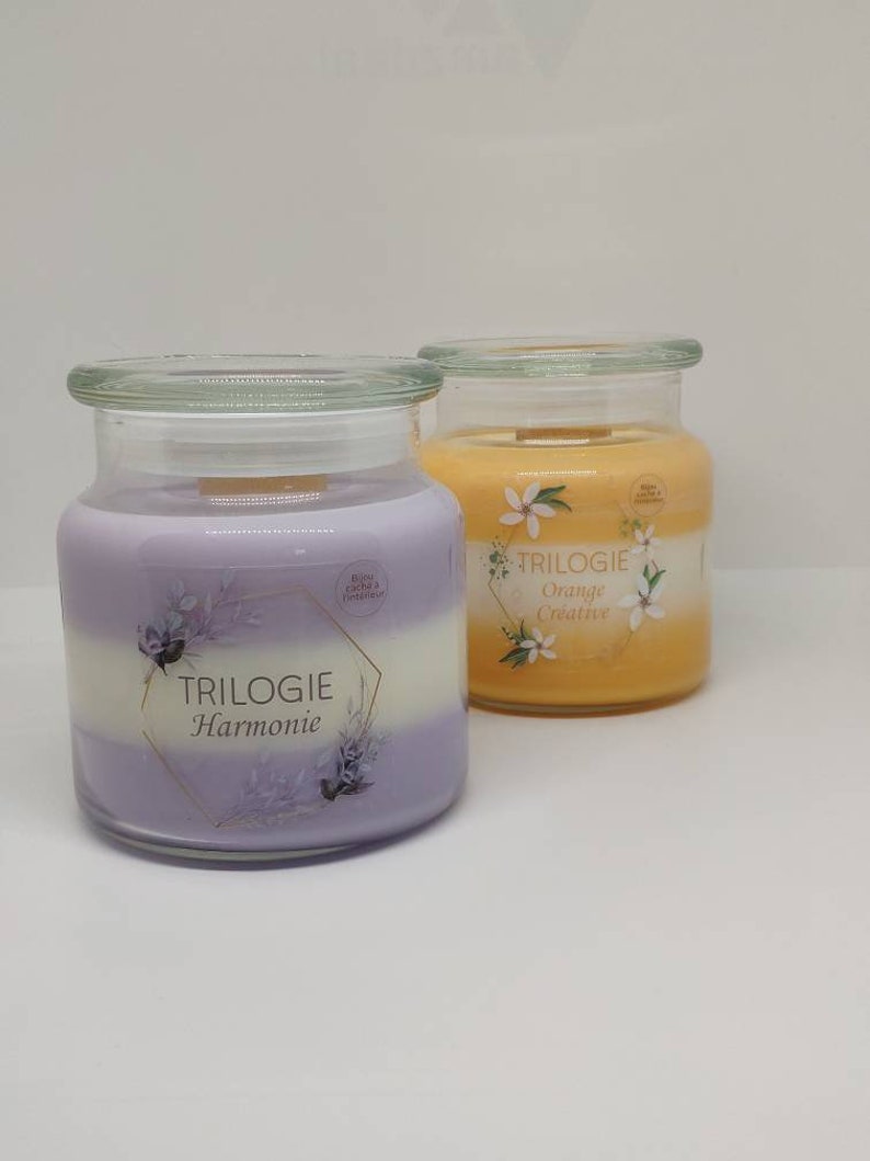 Natural Trilogy candle has soy wax with a jewel inside gift candle
