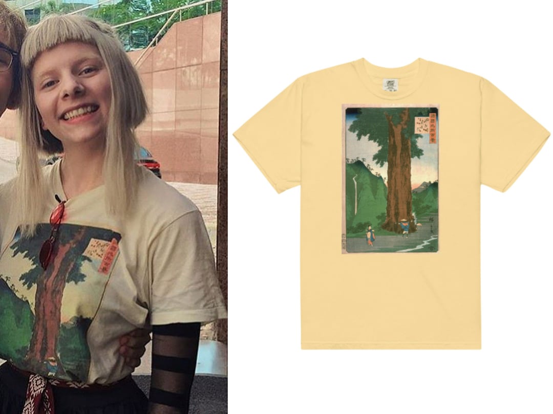 Aurora Aksnes Singer Weirdos Warriors Hiroshige Art Big Tree Japanese