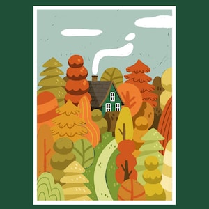 Cabane dans les bois A5 Print